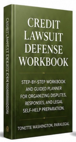 Credit Lawsuit Defense Workbook cover