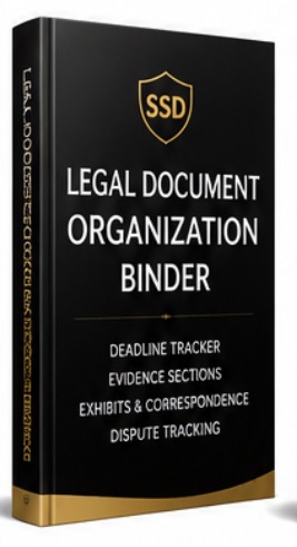 Legal Document Organization Binder cover